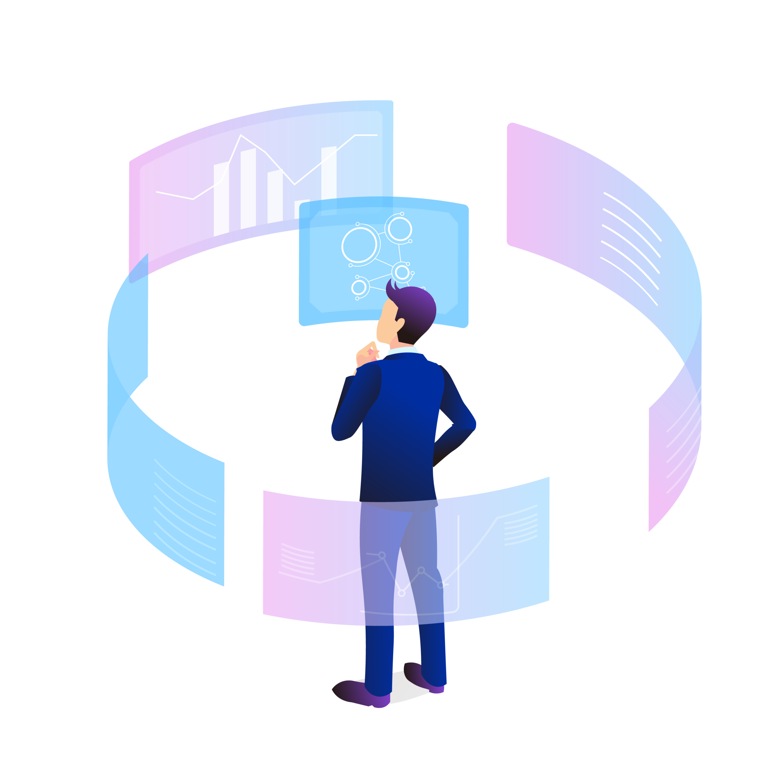 どこから始めればいいか分からないことを表すイラスト