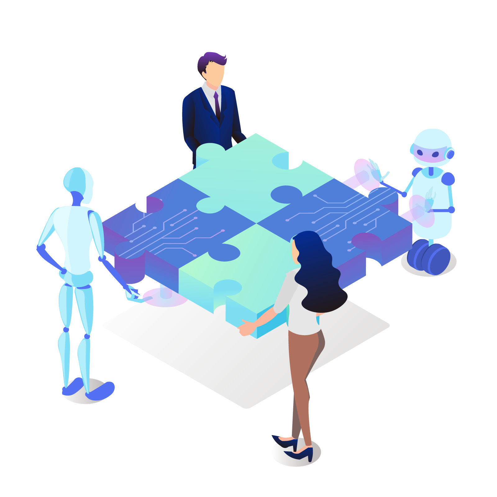 自社のAI活用の現在地が把握できていないことを表すイラスト